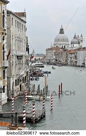 Stock Photo - "Grand Canal, Canal Grande, view from the Accademia Bridge, Ponte dell'Accademia, Venice, Veneto, Italy, Europe". Fotosearch