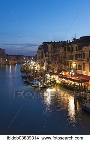 Picture - "Grand Canal, from Rialto Bridge, Venice, Veneto, Italy, Europe". Fotosearch