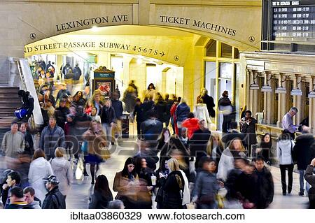 "Grand Hall, Lexington Avenue entry and exit, Grand Central Terminal, Midtown Manhattan, New York City, New York, USA" View Large Photo Image Stock Photo - "Grand Hall, Lexington Avenue entry and exit, Grand Central Terminal, Midtown Manhattan, New York City, New York, USA". Fotosearch