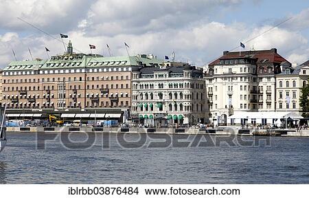 "Grand Hotel and Bolinderska palatset palace, Sodra Blasieholmshamnen, Stockholm, Stockholms lan or Stockholm County, Sweden, Europe" View Large Photo Image Picture - "Grand Hotel and Bolinderska palatset palace, Sodra Blasieholmshamnen, Stockholm, Stockholms lan or Stockholm County, Sweden, Europe". Fotosearch