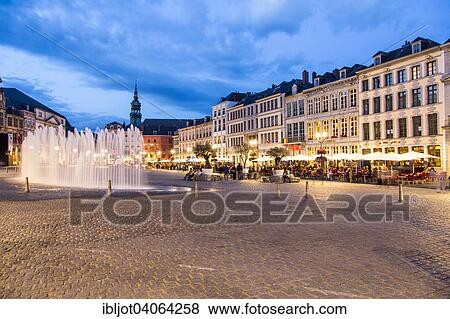 "Grand Place, central square, downtown, historic centre, Mons, Hainaut, Belgium, Europe" View Large Photo Image Stock Photo - "Grand Place, central square, downtown, historic centre, Mons, Hainaut, Belgium, Europe". Fotosearch
