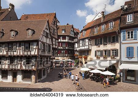 Stock Photo - "Grand Rue, historic centre, Colmar, Alsace, France, Europe". Fotosearch