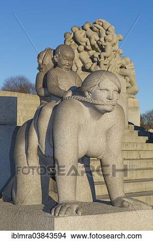 "Granite sculpture, two children riding on their mother's back, Vigeland installation, Frogner Park, Oslo, Norway, Europe" View Large Photo Image Picture - "Granite sculpture, two children riding on their mother's back, Vigeland installation, Frogner Park, Oslo, Norway, Europe". Fotosearch