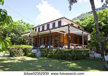 "Grann Kaz restaurant at Anse La Passe, Silhouette Island, Seychelles, Africa, Indian Ocean, Africa" View Large Photo Image Stock Photo - "Grann Kaz restaurant at Anse La Passe, Silhouette Island, Seychelles, Africa, Indian Ocean, Africa". Fotosearch
