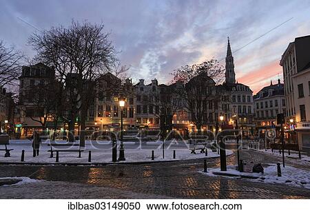 "Grasmarkt, Marche aux Herbes, street in the historic centre at dusk in winter, Brussels, Brussels Region, Belgium, Europe" View Large Photo Image Stock Image - "Grasmarkt, Marche aux Herbes, street in the historic centre at dusk in winter, Brussels, Brussels Region, Belgium, Europe". Fotosearch