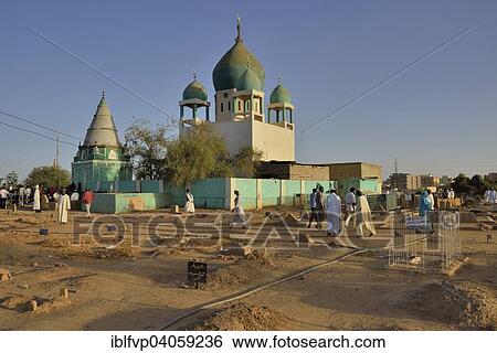 Stock Photograph - "Grave of Hamed al-Nil, Hamed al-Nil cemetery, Omdurman, Khartoum, Sudan, Africa". Fotosearch
