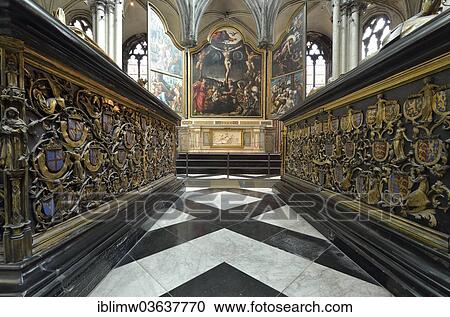 "Grave of Mary of Burgundy, by Jan Borman and Renier van Thienen, 1502, altar piece at back, triptych, Church of Our Lady, Onze-Lieve-Vrouwekerk, Bruges, West Flanders, Flemish Region, Belgium, Europe" View Large Photo Image Stock Image - "Grave of Mary of Burgundy, by Jan Borman and Renier van Thienen, 1502, altar piece at back, triptych, Church of Our Lady, Onze-Lieve-Vrouwekerk, Bruges, West Flanders, Flemish Region, Belgium, Europe". Fotosearch
