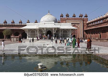 Stock Photography - "Grave of Shaikh Alauddin Chisti, Jama Masjid Mosque, UNESCO World Cultural Heritage Site, Fatehpur Sikri, Uttar Pradesh, India, Asia". Fotosearch