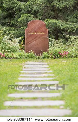 "Grave stone of famous movie star Greta Garbo at Skogskyrkogarden, forest cemetery, Stockholm, Stockholm County, Sweden, Europe" View Large Photo Image Picture - "Grave stone of famous movie star Greta Garbo at Skogskyrkogarden, forest cemetery, Stockholm, Stockholm County, Sweden, Europe". Fotosearch