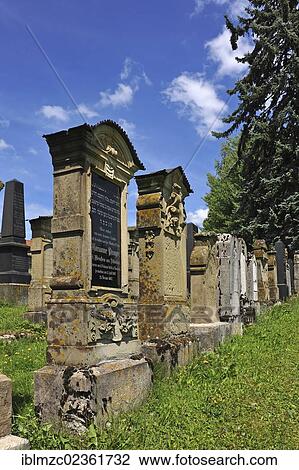"Grave stones of 1897 on a Jewish cemetery, Krankenhausweg street, Schnaittach, Middle Franconia, Bavaria, Germany, Europe" View Large Photo Image Stock Image - "Grave stones of 1897 on a Jewish cemetery, Krankenhausweg street, Schnaittach, Middle Franconia, Bavaria, Germany, Europe". Fotosearch