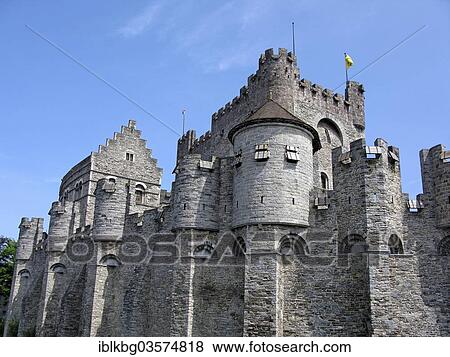 "Gravensteen, """"Castle of the Count"""", Ghent, Flemish Region, Belgium, Europe" View Large Photo Image Stock Photo - "Gravensteen, """"Castle of the Count"""", Ghent, Flemish Region, Belgium, Europe". Fotosearch