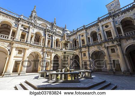 "Great cloister, Convento de Cristo Kloster, Unesco World Heritage Site, Tomar, Ribatejo, Portugal, Europe" View Large Photo Image Picture - "Great cloister, Convento de Cristo Kloster, Unesco World Heritage Site, Tomar, Ribatejo, Portugal, Europe". Fotosearch