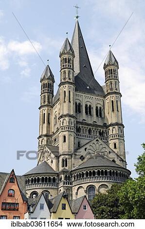 "Great Saint Martin Church, Romanesque church, Fischmarkt square, historic center, Cologne, Rhineland, North Rhine-Westphalia, Germany, Europe" View Large Photo Image Picture - "Great Saint Martin Church, Romanesque church, Fischmarkt square, historic center, Cologne, Rhineland, North Rhine-Westphalia, Germany, Europe". Fotosearch