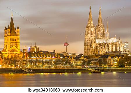 "Great St. Martin Church, Cologne Cathedral, old town bank of the Rhine, Cologne, Rhineland, North Rhine-Westphalia, Germany, Europe" View Large Photo Image Stock Image - "Great St. Martin Church, Cologne Cathedral, old town bank of the Rhine, Cologne, Rhineland, North Rhine-Westphalia, Germany, Europe". Fotosearch