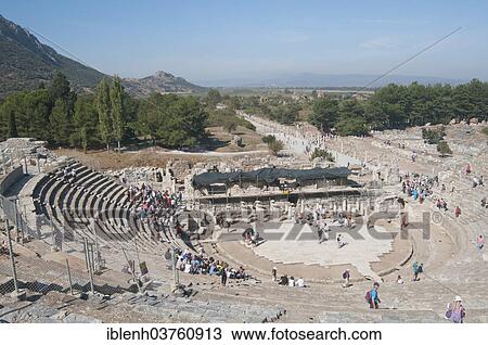 "Great Theatre, Ephesus, Izmir Province, Aegean Region, Turkey, Asia" View Large Photo Image Stock Image - "Great Theatre, Ephesus, Izmir Province, Aegean Region, Turkey, Asia". Fotosearch