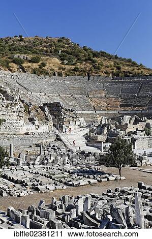 "Great Theatre, UNESCO World Heritage Site, Ephesus, Ephesos, Efes, Izmir, Turkish Aegean, western Turkey, Turkey, Asia" View Large Photo Image Stock Image - "Great Theatre, UNESCO World Heritage Site, Ephesus, Ephesos, Efes, Izmir, Turkish Aegean, western Turkey, Turkey, Asia". Fotosearch