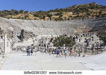 "Great Theatre, UNESCO World Heritage Site, Ephesus, Ephesos, Efes, Izmir, Turkish Aegean, western Turkey, Turkey, Asia" View Large Photo Image Stock Photo - "Great Theatre, UNESCO World Heritage Site, Ephesus, Ephesos, Efes, Izmir, Turkish Aegean, western Turkey, Turkey, Asia". Fotosearch