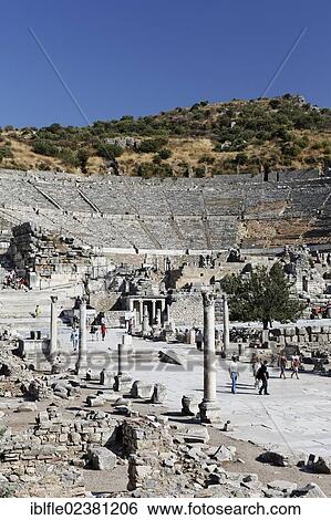 "Great Theatre, UNESCO World Heritage Site, Ephesus, Ephesos, Efes, Izmir, Turkish Aegean, western Turkey, Turkey, Asia" View Large Photo Image Stock Photograph - "Great Theatre, UNESCO World Heritage Site, Ephesus, Ephesos, Efes, Izmir, Turkish Aegean, western Turkey, Turkey, Asia". Fotosearch