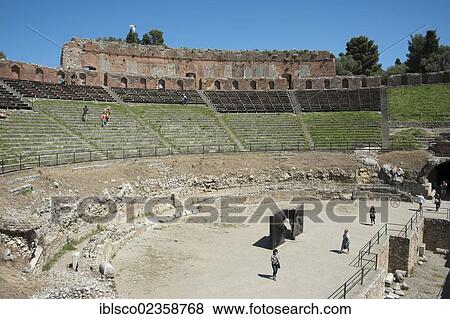 "Greco-Roman amphitheatre, Taormina, Sicily, Italy, Europe" View Large Photo Image Stock Photo - "Greco-Roman amphitheatre, Taormina, Sicily, Italy, Europe". Fotosearch