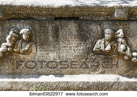 "Greek inscription on a sarcophagus, Aphrodisias, Aydin province, Aegean region, Turkey, Asia" View Large Photo Image Stock Photo - "Greek inscription on a sarcophagus, Aphrodisias, Aydin province, Aegean region, Turkey, Asia". Fotosearch