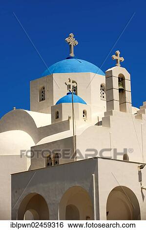 Stock Photograph - "Greek Orthodox church, Naxos Chora, Cyclades Islands, Greece, Europe". Fotosearch