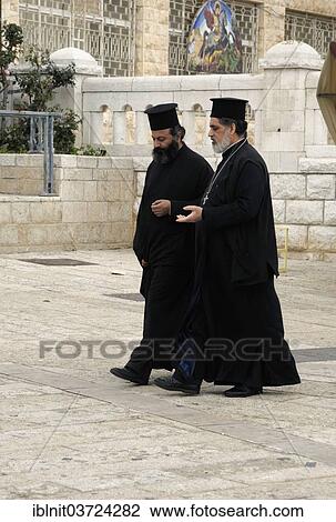 "Greek Orthodox priests, Nazareth, Israel, Asia" View Large Photo Image Stock Image - "Greek Orthodox priests, Nazareth, Israel, Asia". Fotosearch