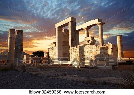 Stock Photo - "Greek Temple of Dimitras, Naxos, Cyclades Islands, Greece, Europe". Fotosearch