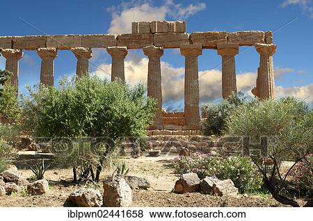 "Greek Temple of Juno Lacina, Agrigento, Sicily, Italy, Europe" View Large Photo Image Stock Photo - "Greek Temple of Juno Lacina, Agrigento, Sicily, Italy, Europe". Fotosearch