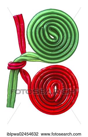 Green and red fruit gum snails View Large Photo Image Stock Image - Green and red fruit gum snails. Fotosearch