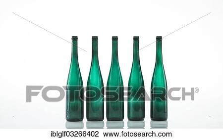 Stock Image - Green bottles. Fotosearch