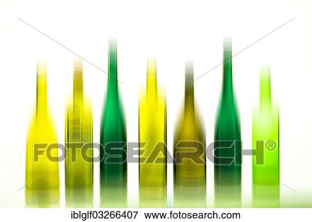 Stock Photo - Green bottles. Fotosearch