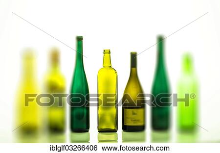 Stock Photograph - Green bottles. Fotosearch