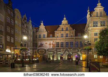 Stock Photography - "Green Gate seen from the pedestrian zone, ÅšrodmieÅ›cie, Gdansk, Pomeranian Voivodeship, Poland, Europe". Fotosearch