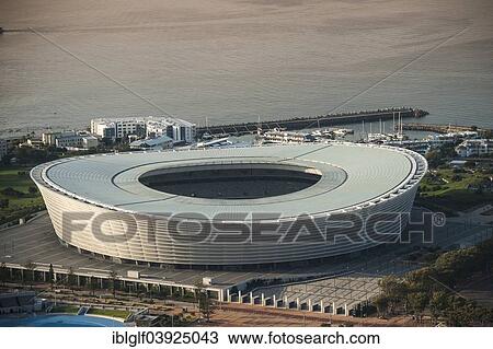 Stock Image - "Green Point Stadium from Signal Hill, Cape Town, Western Cape, South Africa, Africa". Fotosearch
