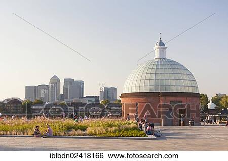 Greenwich foot tunnel entrance with Canary Wharf in the distance, Greenwich, London, England, United Kingdom, Europe View Large Photo Image Stock Photograph - Greenwich foot tunnel entrance with Canary Wharf in the distance, Greenwich, London, England, United Kingdom, Europe. Fotosearch