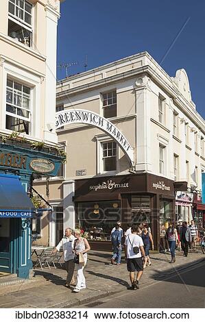 Picture - "Greenwich market sign, London, England, United Kingdom, Europe". Fotosearch