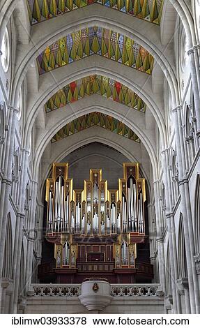 Stock Photo - "Grenzing organ, Almudena Cathedral, Madrid, Spain, Europe". Fotosearch