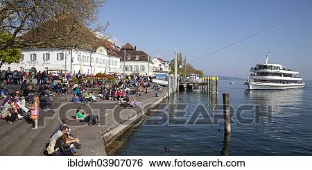 "Grethhaus on the lakeside promenade with a pier, Uberlingen, Lake Constance, Baden-Wuerttemberg, Germany, Europe" View Large Photo Image Stock Photograph - "Grethhaus on the lakeside promenade with a pier, Uberlingen, Lake Constance, Baden-Wuerttemberg, Germany, Europe". Fotosearch