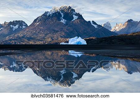 "Grey Lake with the mountains Cerro Paine Grande, 3050m, and Cumbre Central, 2730m, in the evening light, Torres del Paine National Park, Chile, South America" View Large Photo Image Stock Photograph - "Grey Lake with the mountains Cerro Paine Grande, 3050m, and Cumbre Central, 2730m, in the evening light, Torres del Paine National Park, Chile, South America". Fotosearch