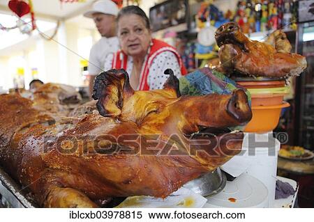 "Grilled pig, hog roast, Mercado de 10 Agosto, Cuenca, Azuay Province, Ecuador, South America" View Large Photo Image Stock Photography - "Grilled pig, hog roast, Mercado de 10 Agosto, Cuenca, Azuay Province, Ecuador, South America". Fotosearch