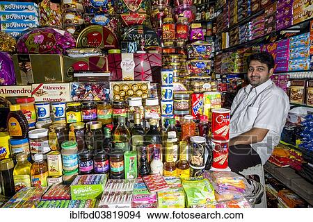 Picture - "Grocery stall at Crawfort Market, Mumbai, Maharashtra, India, Asia". Fotosearch