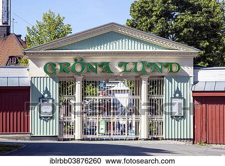 Stock Image - "Grona Lund or Gronan, amusement park, Djurgarden island, Stockholm, Stockholm County, Sweden, Europe". Fotosearch
