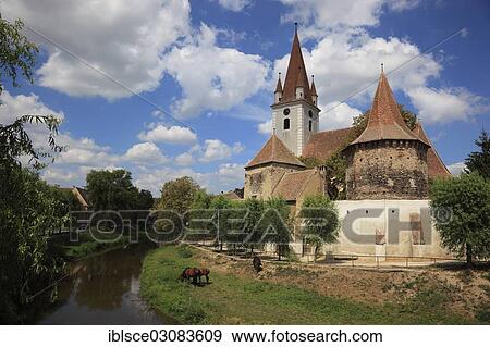 "Grossau Fortified Church, built in 1498, Grossau, Grossau oder Cristian, Siebenburgen, Romania, Europe" View Large Photo Image Stock Photo - "Grossau Fortified Church, built in 1498, Grossau, Grossau oder Cristian, Siebenburgen, Romania, Europe". Fotosearch