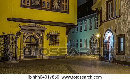 "Grosse Arche with Hochzeitshaus house in the old town in the evening, Erfurt, Thuringia, Germany, Europe" View Large Photo Image Stock Photograph - "Grosse Arche with Hochzeitshaus house in the old town in the evening, Erfurt, Thuringia, Germany, Europe". Fotosearch