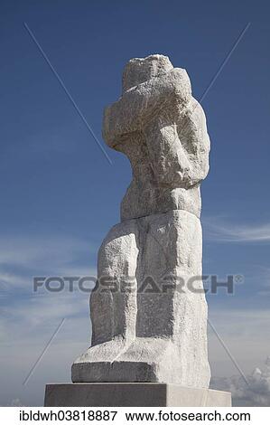 Stock Photo - "Grosse Stehende, sculpture by Werner Stotzer, Warnemunde, Rostock, Mecklenburg-Vorpommern, Germany, Europe". Fotosearch