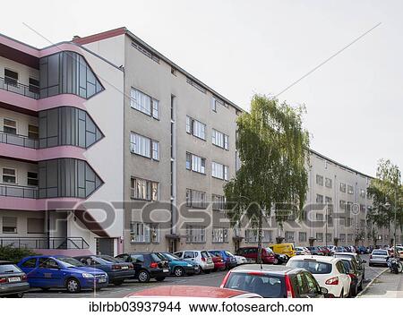 "Grosssiedlung Siemensstadt housing estate, Modernism, New Objectivity, UNESCO World Heritage Site, Charlottenburg-Nord, Berlin, Germany, Europe" View Large Photo Image Picture - "Grosssiedlung Siemensstadt housing estate, Modernism, New Objectivity, UNESCO World Heritage Site, Charlottenburg-Nord, Berlin, Germany, Europe". Fotosearch