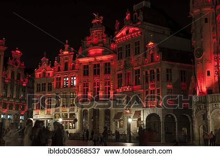"Grote Markt, Grand Place market square, illuminated at night, Brussels, Brussels Region, Belgium, Europe" View Large Photo Image Stock Photo - "Grote Markt, Grand Place market square, illuminated at night, Brussels, Brussels Region, Belgium, Europe". Fotosearch