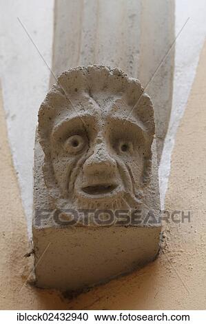 "Grotesque face, sculpture of a head on a ribbed vault, Schloss ob Ellwangen castle, Ellwangen an der Jagst, Baden-Wuerttemberg, Germany, Europe" View Large Photo Image Stock Image - "Grotesque face, sculpture of a head on a ribbed vault, Schloss ob Ellwangen castle, Ellwangen an der Jagst, Baden-Wuerttemberg, Germany, Europe". Fotosearch