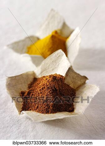Ground chili and ground turmeric View Large Photo Image Stock Photograph - Ground chili and ground turmeric. Fotosearch