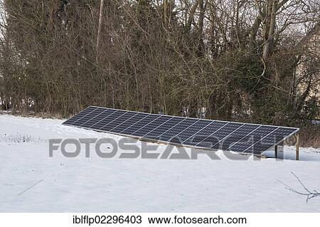 Ground mounted solar panels in winter snow View Large Photo Image Stock Image - Ground mounted solar panels in winter snow. Fotosearch